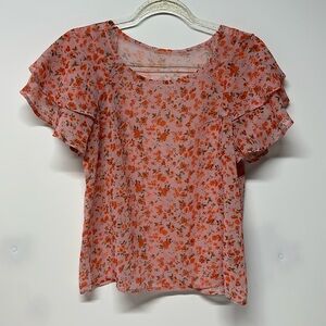 Pink Floral Blouse
